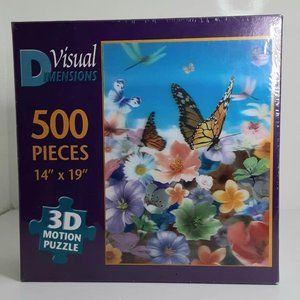 Bit and Pieces 500 Piece Jigsaw Puzzle Floral Dimension 3D Motion Puzzle New